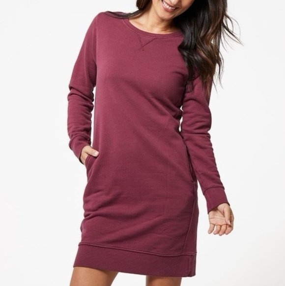 Pact Dresses & Skirts - Pact Essential Sweatshirt Dress Size XL Organic Cotton Midi Loungewear